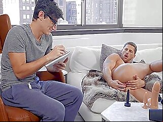 brunette Gayporn cumshot